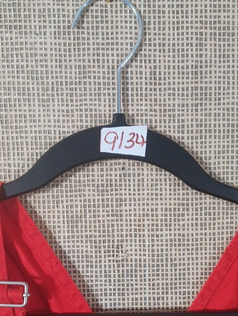 No Boundaries Red Denim Short Overalls - Picture 11 of 11